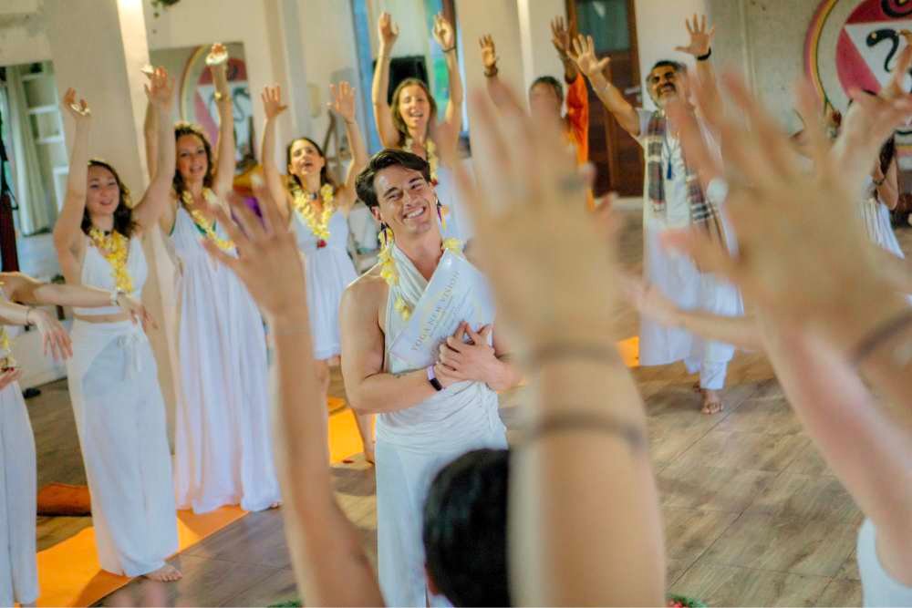 celebration all dressed in white