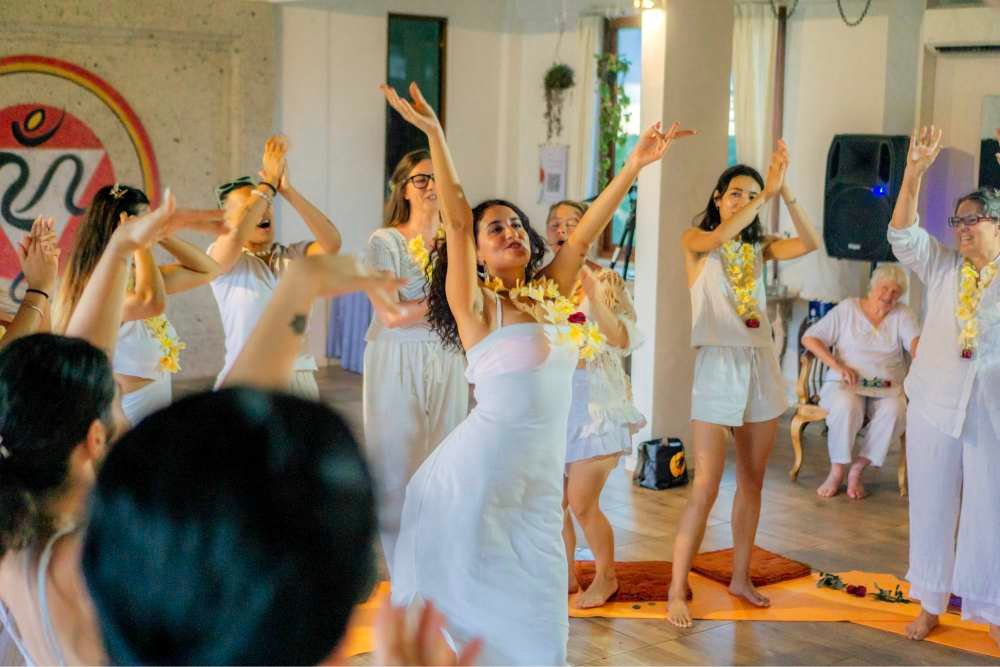 dancing at the certification ceremony