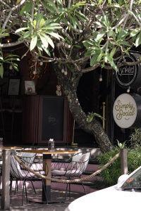 Jackfruit tacos and vegan poke bowl at Simply Social café in Ubud.