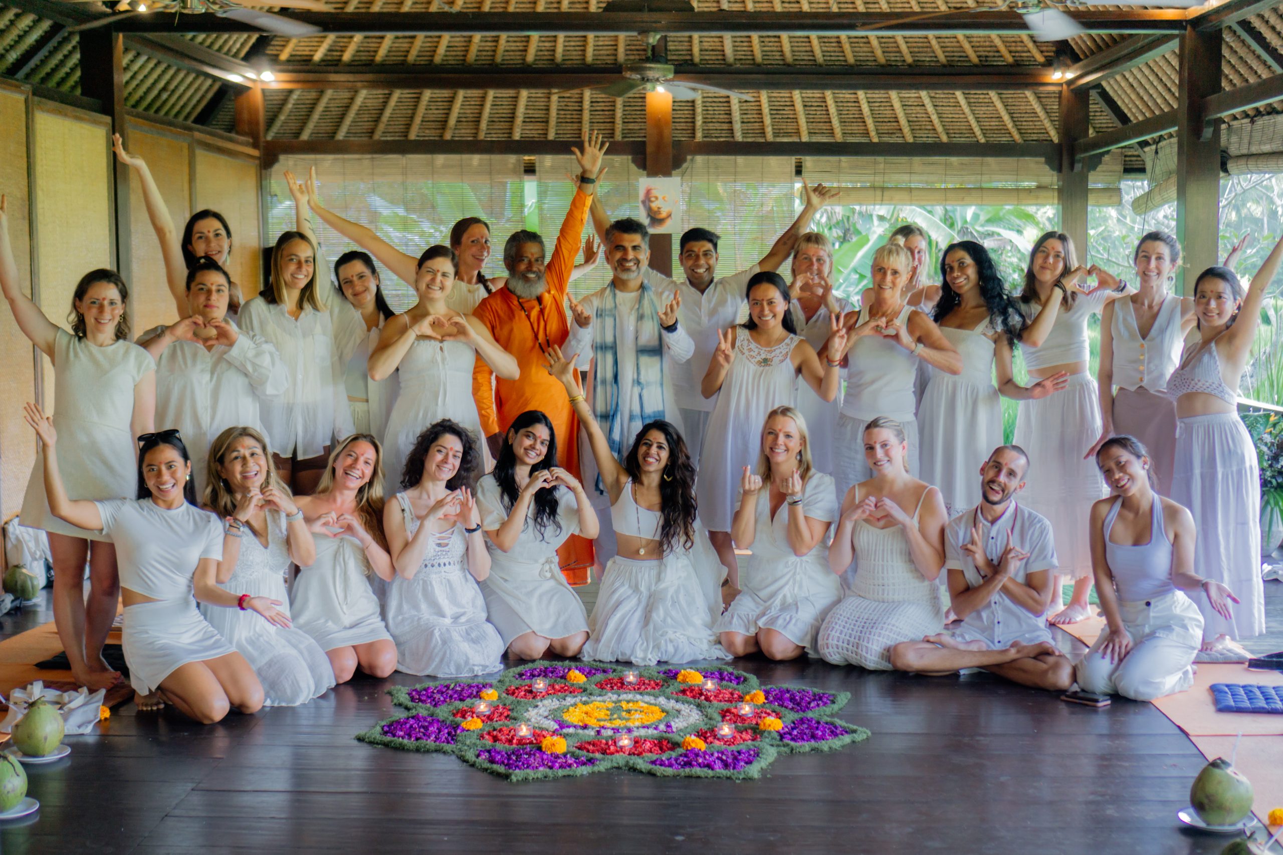 Yoga New Vision students during 200-hour yoga teacher training in Ubud Bali