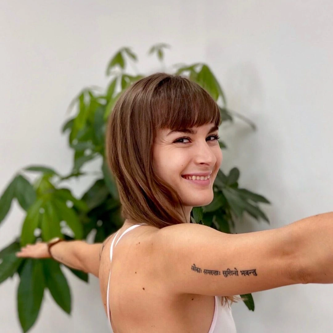 Julia yoga asana and alignment specialist at 200-hour yoga teacher training in Ubud Bali