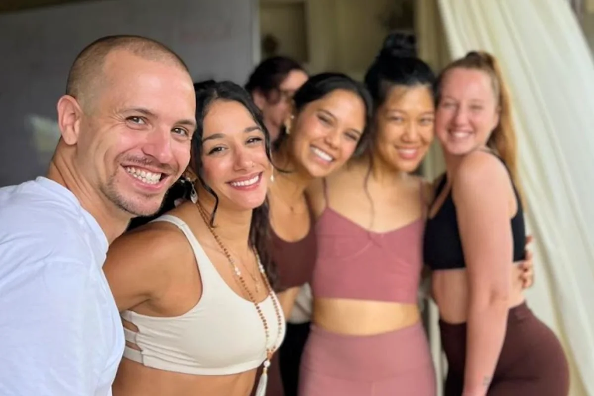 YNV - Happy Group of Five Students Posing Together After Class